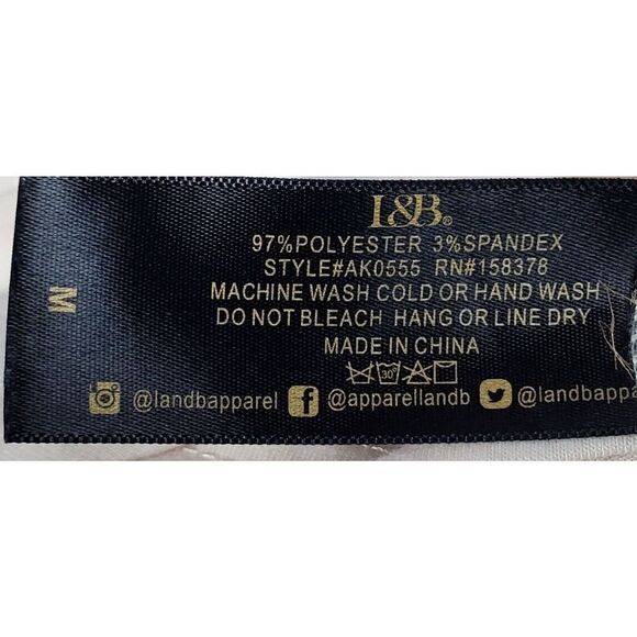 Lucky and Blessed T-Shirt Striped Size Medium Beige Blue Southwestern Santa Fe - Picture 6 of 7